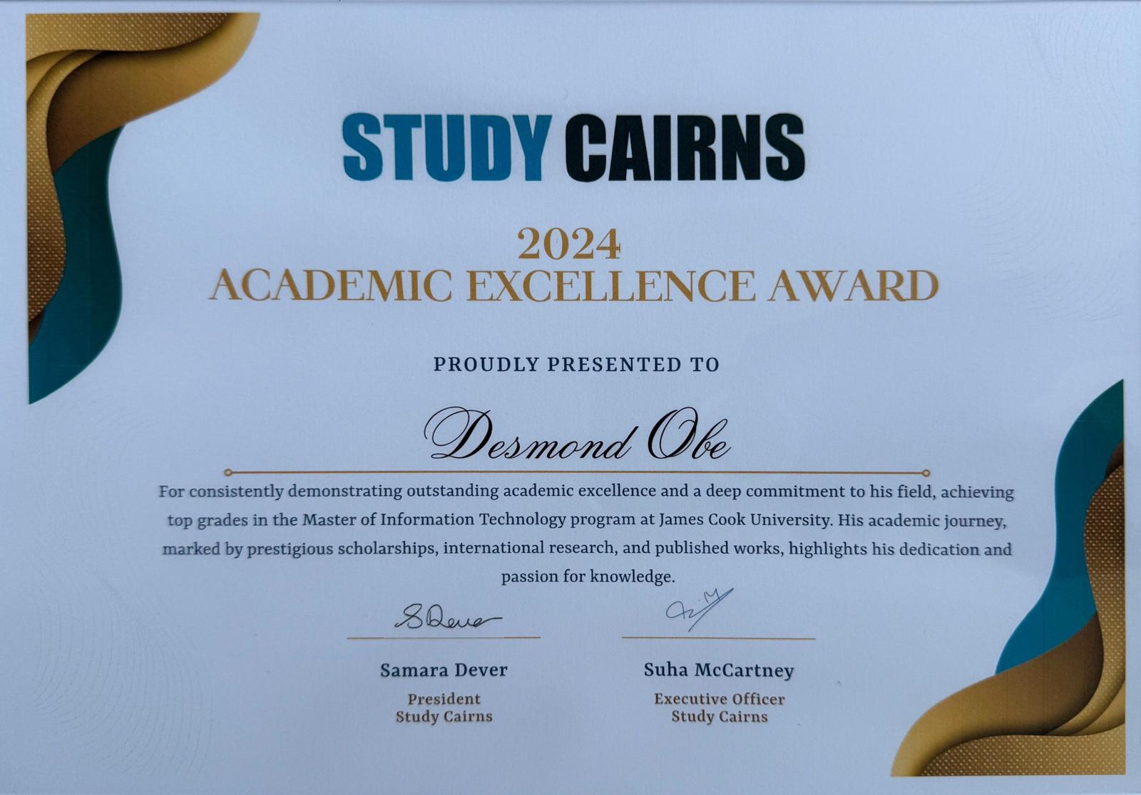 Study Cairns Award